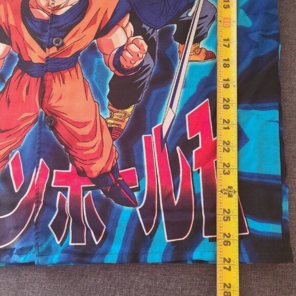 Vintage Dragon Ball Z 2001 Shirt Men Lg ButtonUp Goku Vegeta Gohan Anime Gaming - Picture 3 of 6